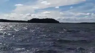 Båtfärd med fullt fräs, från Brottö till Ljusterö i Stockholms Skärgård 2013-09-01