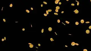 Falling Coins Gold HD Animation