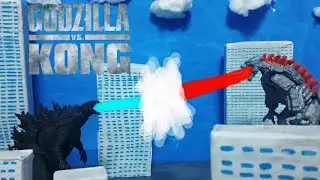 Godzilla and Mechagodzilla Beam Clash | Stop Motion