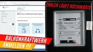 Balkonkraftwerk anmelden 👉 Zähler darf legal RÜCKWÄRTS laufen!