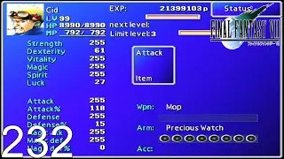 FF VII [LV 99] Perfect Walkthrough Part 232 Party Max Magic