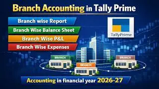 Branch accounting with multipal gst no in tally prime | branch accounting in tally prime 5.0 |