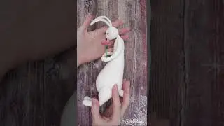 Небьющаяся изящная "керамика", белый заяц.