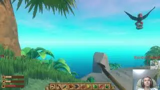 Raft 8 видео Пытаюсь убить птицу с камнями (убил кабана)