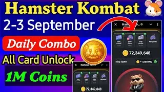 Hamster Kombat Daily Combo 3 September | 2nd To 3 September | Hamster Daily Combo Today