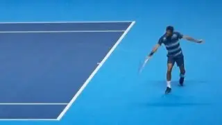 Federer (Close Court Side View) vs Djokovic LIVE - Barclays ATP World Tour Finals 2013