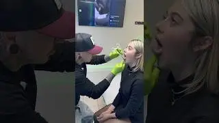 FAST TONGUE PIERCING! #bodypiercing #piercers #piercing #piercingstudio #tonguepiercing