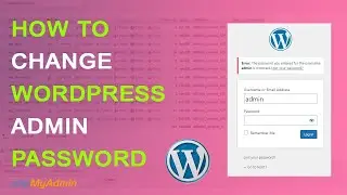 How to change wordpress admin password   How to change wordpress password