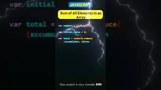 Sum javascript array elements #shorts #youtubeshorts #javascript #frontend #reactjs #array #es6