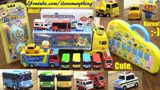 Tayo the Little Bus and Pororo Toys! Korean Cartoons and Toys! Kids' Toy Cars and Toy Trucks
