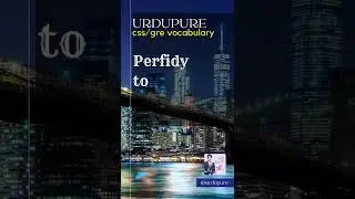 GRE | CSS | ENGLISH words best for CSS Preparation | Urdu Meaning