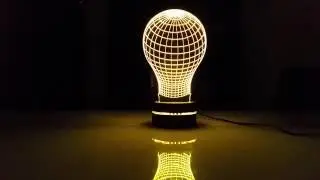 3D illusion led lamp with ESP8266 wireless controller