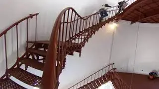 Spiraling Up the Piedras Blancas Lighthouse Stairs-ESRM 462 Coastal Trip