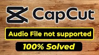 Audio File not supported in capcut | import audio in capcut