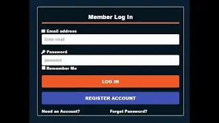 Log in page design with HTML and CSS