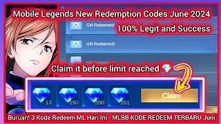 Mobile Legends Redeem Codes June 12, 2024 - MLBB Redeem Codes today! try to claim all Gift Redeemed💎