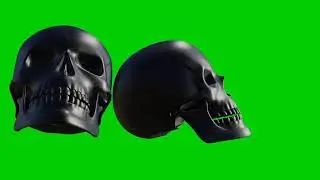No Copyright Videos - Skull  - 3D 4K Animated Green Screen Skull  Video Footage -No Copyright Zone
