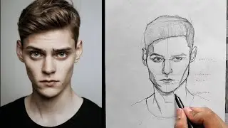 How to draw Freehand portrait / Simple way to draw Freehand outline