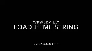 Swift Webview Load Html
