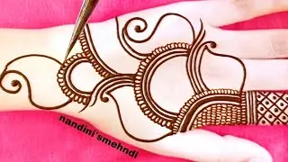 A Beautiful Mehndi For Hands-Traditional Mehndi-Latest Mehndi Collections Easy & Simple By Nandini