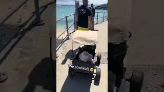 Ultimate beach wagon 😎 #beach #toddler #wagon