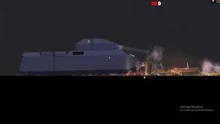 Ratte P1000 tank vs brick skyscraper (people playground)