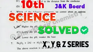 Jkbose class 10th science paper 2024 solved🔥class 10th science paper 2024 jkbose