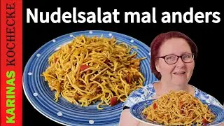 Asiatischer Nudelsalat mit Garnelen – schnell & super lecker!