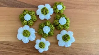 ÖRGÜ PAPATYA YAPIMI 🌼 ÖRGÜ ÇİÇEK YAPIMI #handmade