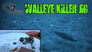 Walleye Ice Fishing with CR Baits Tungsten Jig & Soft Plastic (Crazy Underwater Action)