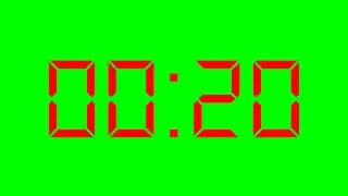 Timer 20 Second No Copyright - Red Green Screen
