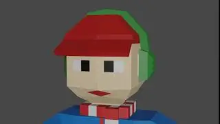 Contoh Hasil Render LowPoly Human LipSync Dengan Bake Sound