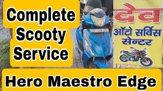 Hero Maestro Edge Service After 37000+ km | Motul Engine Oil | Hero Maestro Edge Air Filter Change