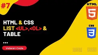 Html  Lists and Tables | Html CSS Tutorials #7