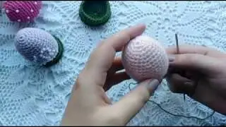 подставка для пасхального яйца крючком. амигуруми