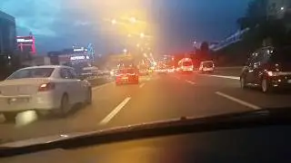 Yoğun trafikte şerit değiştirme.Özel Direksiyon Dersi.
