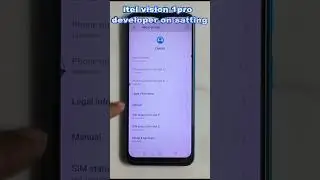 How to  itel vision 1pro developer option || itel 1pro developer option on ,/off  2024