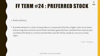 What is Preferred Stock ?