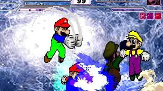 MUGEN LuigiFan1's Power Ups vs Team Evil harvyj197727