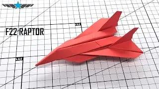 How to Make an Origami F-22 RAPTOR Fighter Jet from A4 Paper – Easy & Cool!