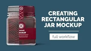 Creating Rectangulsr Jar Mockup: Surface 3D Modeling, Rendering, Photoshop
