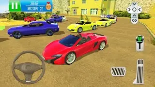 High Traffic Hill Roads with Red Car Parking Drive - Android Driving King