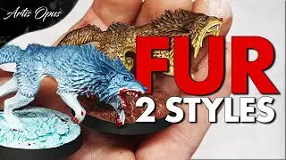 How to Paint Fur, Fast! Contrast, Wash, Drybrush - Grey + Brown Warhammer Painting Tutorial