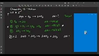 Hess's Law question #5 solution
