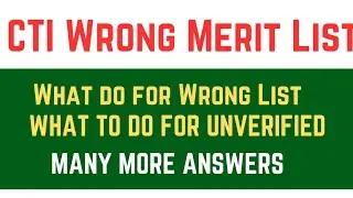 CTI Jobs 2024 Merit List, Interview Schedule and Questions, Wrong Merit List