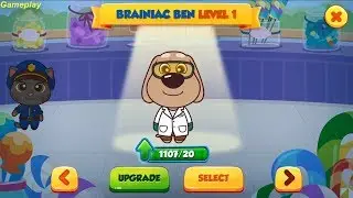 Talking Tom Candy Run Android Gameplay #5- BRAINIAC BEN