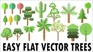 How To Make 15 Different Types Of Flat Vector Trees | Inkscape Tutorial | Sids Art