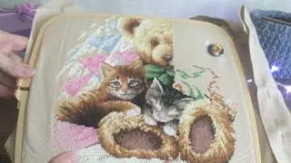 Вышивка крестом, вышивальные покупки, 2 финиша, текущие процессы