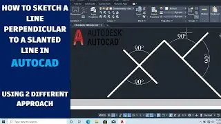 HOW TO SKETCH A LINE, PERPENDICULAR  TO A SLOPED LINE IN AUTOCAD
