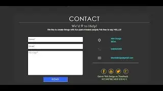 Create a Contact Form Using HTML5 Validation & PHP Connectivity  Part- 2  by BKTutorial